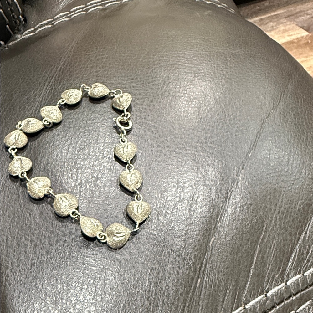 Elegant Silver Heart Bracelet